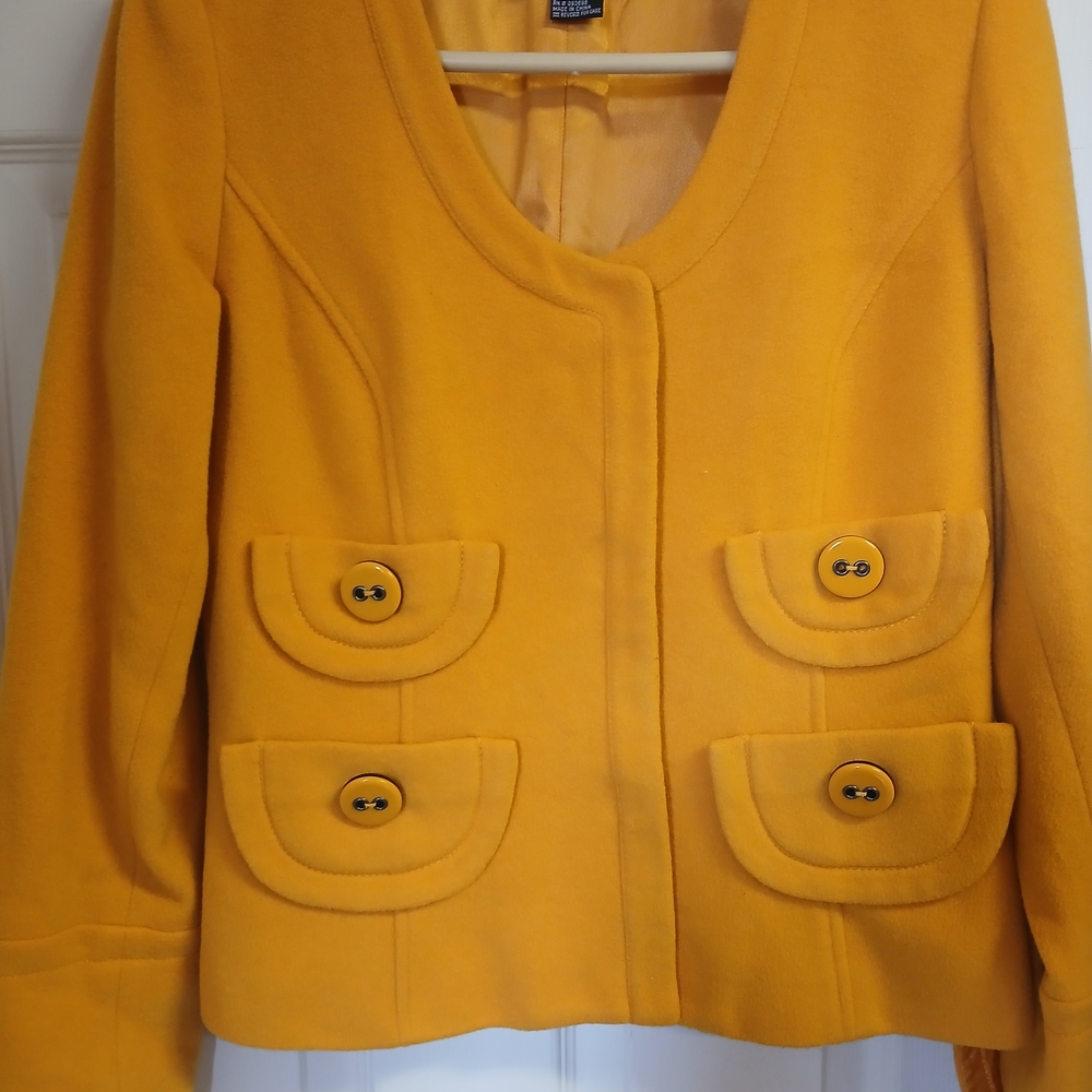 Etcetera Vibrant Yellow Wool Jacket - image 2